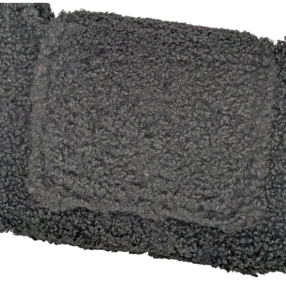 Simon Miller Black Retro Bag In Fuzzy Faux Sherpa Boucle Shoulder Bag Flap Top - Picture 6 of 10